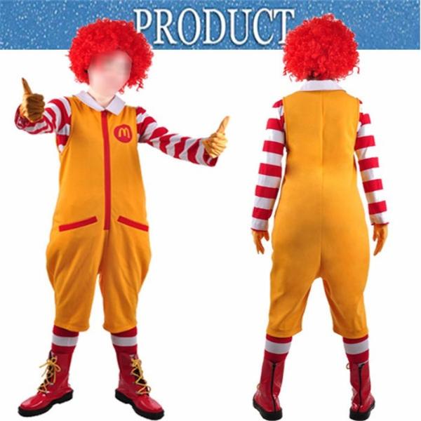 即納 マクドナルド コスプレ衣装 衣装+ウイッグセット 豪華セット 仮装