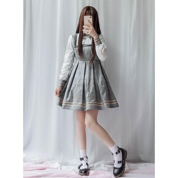 ワンピース レディース チェック柄 半袖 可愛い リンボ付き ミニ