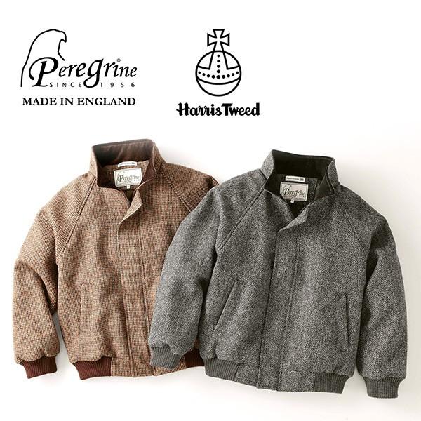 ペレグリン)Peregrine メンズブルゾン 英国製ハリスツイード 3217 グレー /【Buyee】