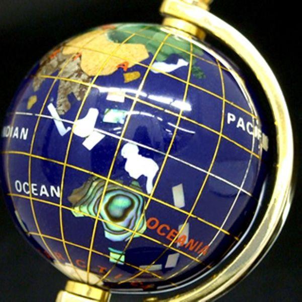 1155❣️ 天然石　地球儀　ヴィンテージ　風水 送料無料】開運！風水！特大ハンドメイド宝石地球儀