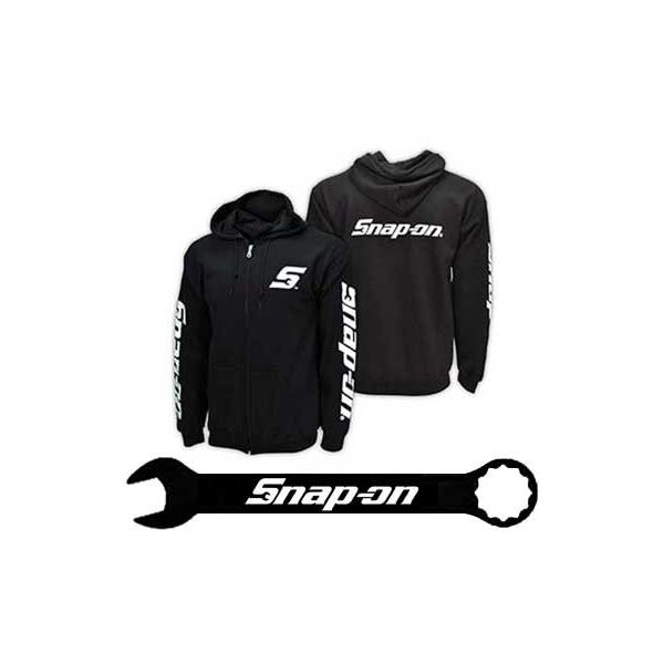 Black snap on online hoodie