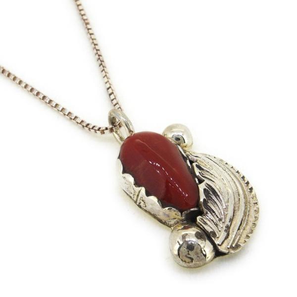 インディアンジュエリー ペンダント 赤珊瑚 SIMPLICIO /【Buyee