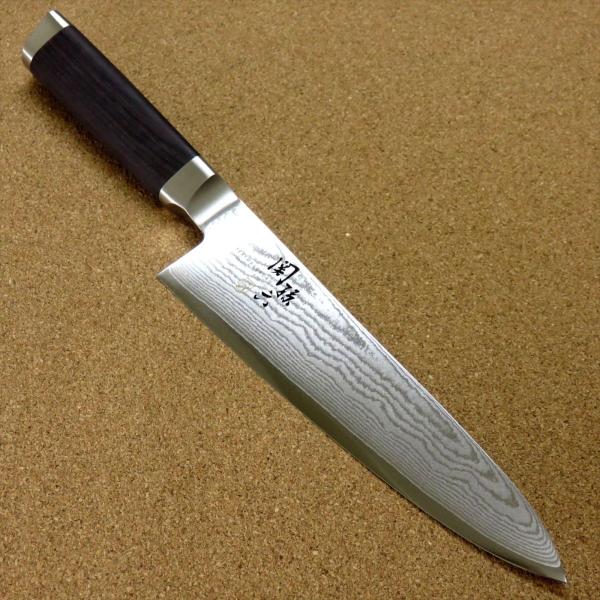 包丁 牛刀 18cm (180mm) 関の刃物 貝印 関孫六 ダマスカス 33層 