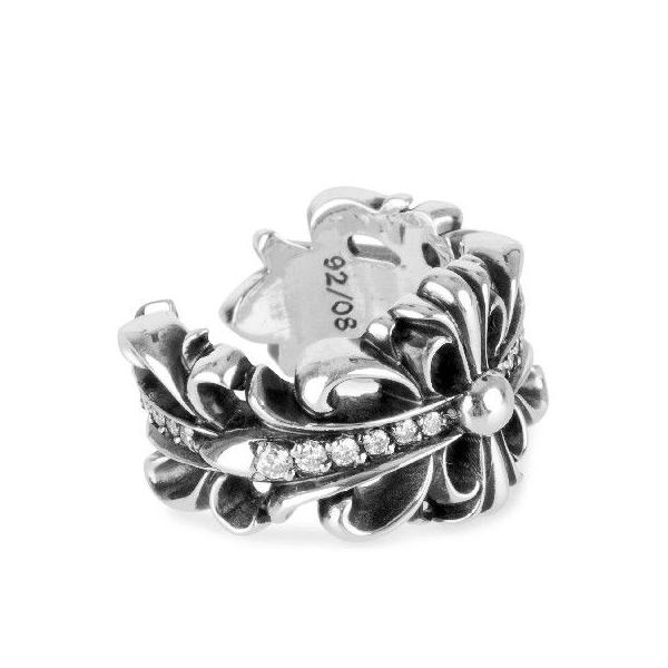 Chrome hearts double floral deals cross ring