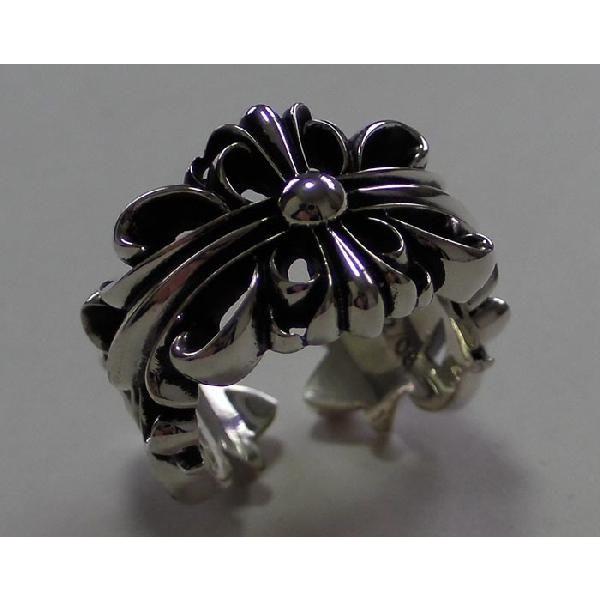 CHROME HEARTS DOUBLE FLORAL CROSS RING クロムハーツ ダブル 