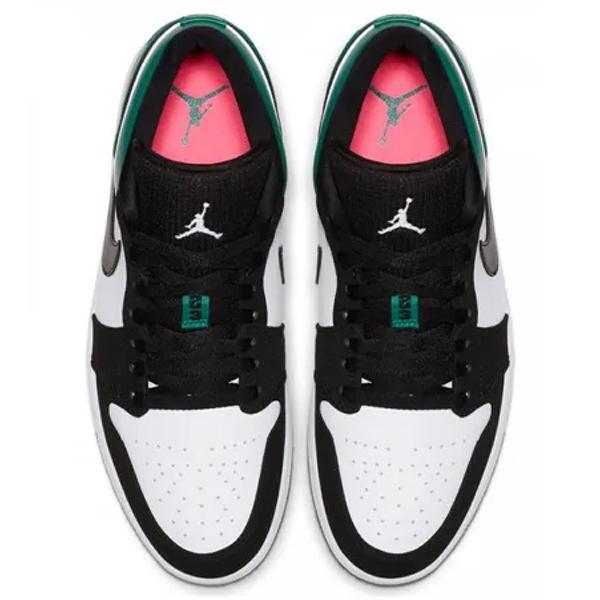 NIKE AIR JORDAN 1 LOW WHITE/BLACK-MYSTIC GREEN 553558-113 /【Buyee