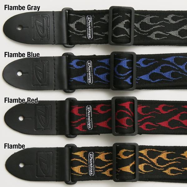 Flambe Classic Woven Straps / Jim Dunlop ジムダンロップ ギターストラップ 炎・フレイム柄 /【Buyee】