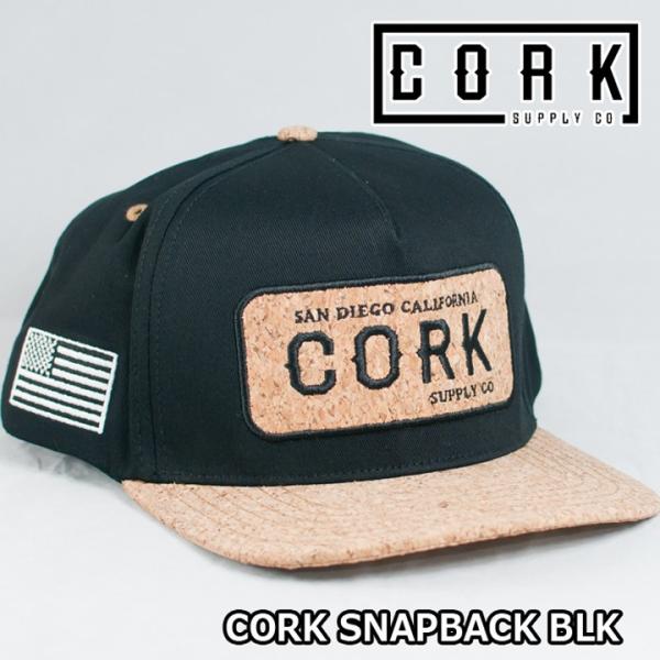 CORK SUPPLY CO コルクサプライ CORK ブラック スナップバック フリーサイズ 期間限定 送料無料キャンペーン /【Buyee】