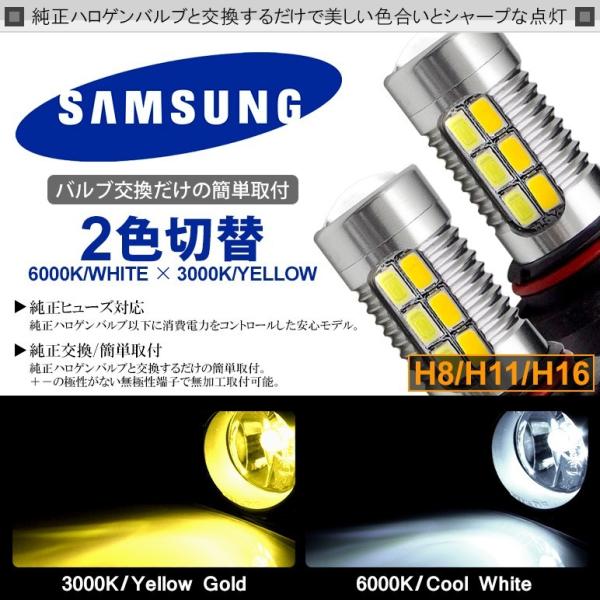 S500P/S510P ハイゼット トラック LED フォグランプ H8 11W SAMSUNG