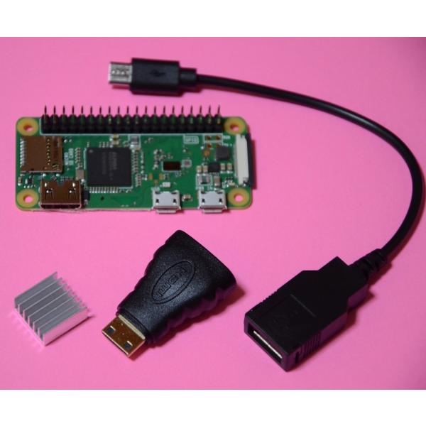 ラズベリーパイ ゼロ Raspberry Pi Zero WH (WiFi、BLE搭載 小型 省電力 ラズパイ Zero Wのピンヘッダ実装済み版)  & 変換アダプタ セット /【Buyee】