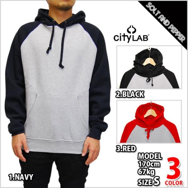 CITY LAB シティーラブRAGLAN FLEECE PULLOVER HOODIE ラグラン