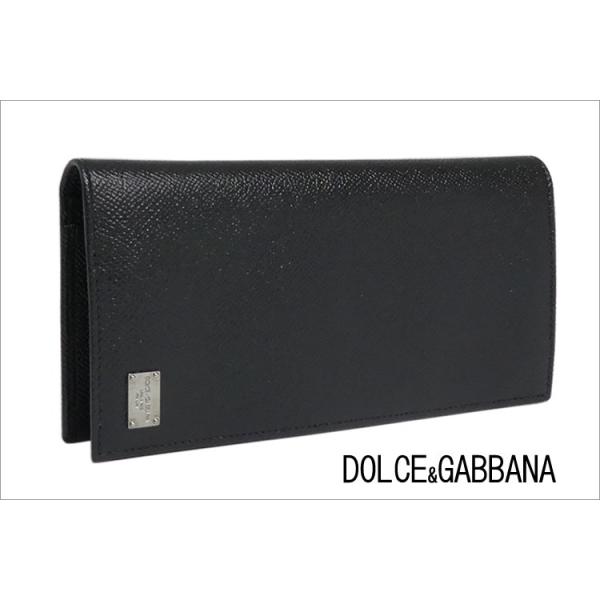 DOLCE＆GABBANA ドルチェ&ガッバーナ ドルガバ メンズ 二つ折り 長財布 ドーフィンレザー ブラック NERO BP1670 A1001  80999 /【Buyee】