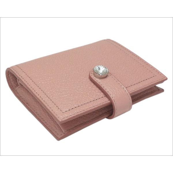 ミュウミュウ miumiu マドラスレザー 財布 クリスタルボタン ゴート  