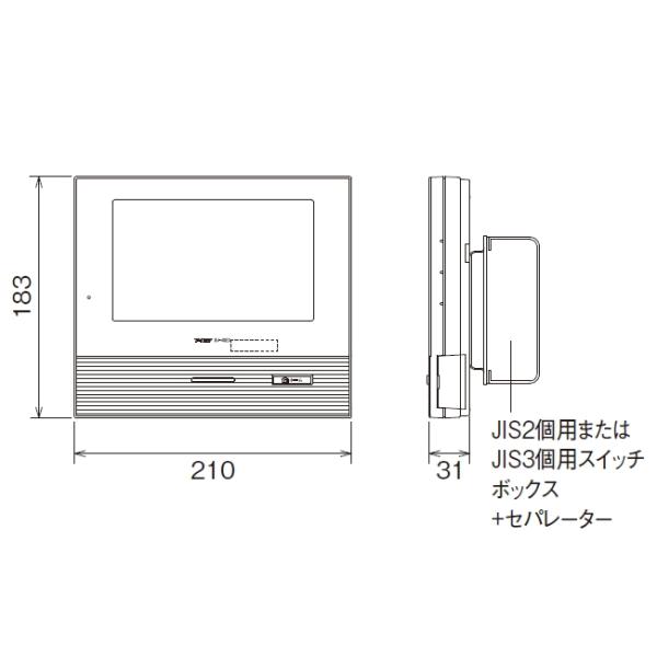 WJ-4MED-T アイホン ロコタッチ7 テレビドアホン ７型ワイド モニター付親機 電源直結式 [ WJ4MEDT ] /【Buyee】