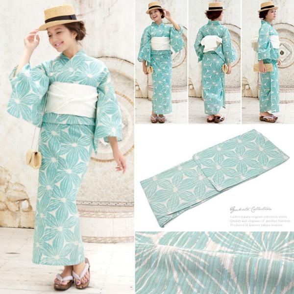 ボヌールセゾン 浴衣 グリーン 麻 n2-brand1040ok_2.jpg