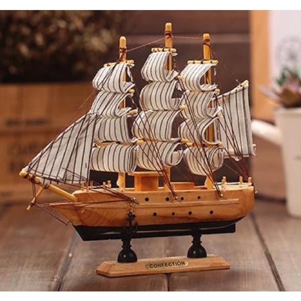 帆船 模型 手作り 海賊船 インテリア 装飾 に (24cm) /【Buyee】 Buyee