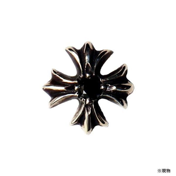 CHROME HEARTS クロムハーツ CH PLUS STUD WITH BLACK DIAMOND CH