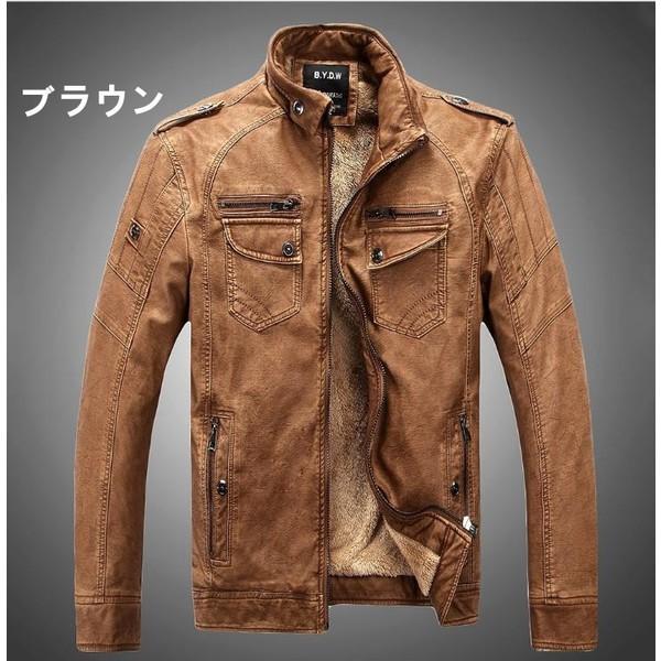 ライダース ジャケット メンズ 本革 シングル 裏ボア 裏起毛