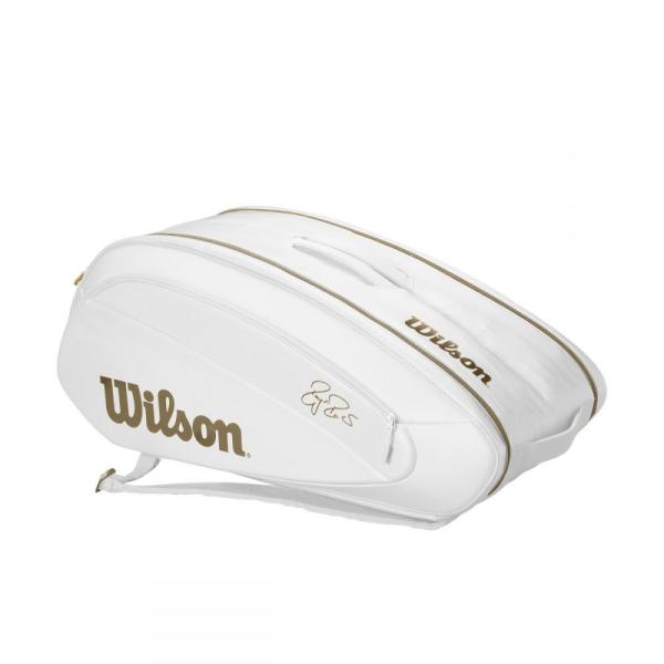 ウイルソンWilson テニスバッグ FEDERER DNA 12 PACK WHITE/GOLD