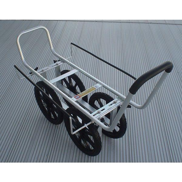 収穫台車 アルミ製 農業用台車 ノーパンクタイヤ付 アルミハウスカー