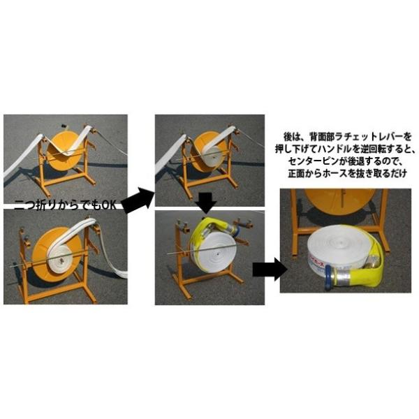 タコマン 消防ホース巻取器 巻取機 THB-2 65mm 50mm 40mm 対応 消防用