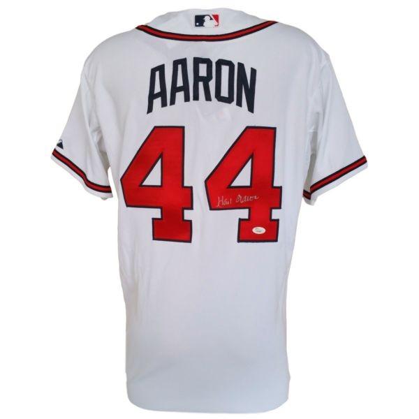 Majestic, Tops, Atlanta Braves Hank Aaron Jersey Tshirt