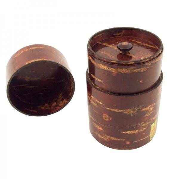 総皮茶筒 無地 大桜皮細工 樺細工(かばざいく) 冨岡商店