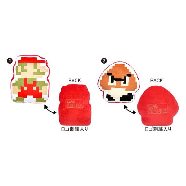 マリオ 8bit ドット クッション クリボー/スーパーマリオ マリオ 8bit ドット クッション クリボー/スーパーマリオ