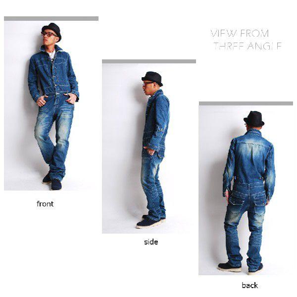 ESTIVO　デニム　つなぎ　オシャレ Amazon.co.jp: [つなぎ] メンズ おしゃれ ツナギ デニムパンツ