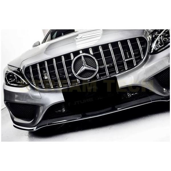 BENZ メルセデス ベンツ W205 S205 C205 A205 Cクラス 前期用 AMG GTRタイプ クローム パナメリカーナグリル  フロントグリル センターグリル GTグリル C43 人気 /【Buyee】