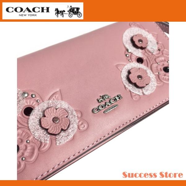 コーチ 財布 長財布 レディース COACH スリム グラブタン レザー