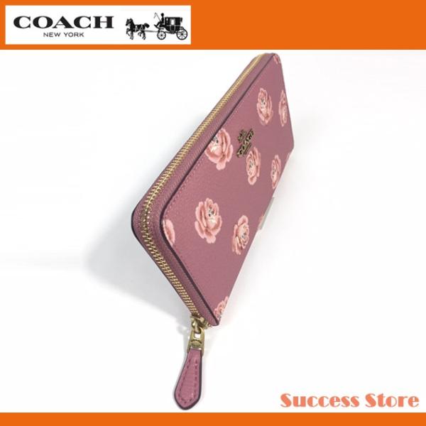 コーチ レディース 財布 長財布 COACH ローズ プリント スリム