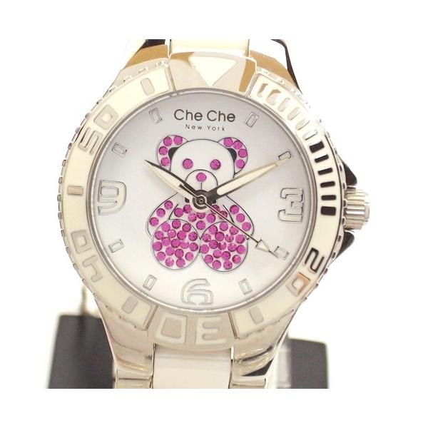 CHE CHE NEWYORK チチニューヨーク 腕時計 ホワイト クマ テディベア 