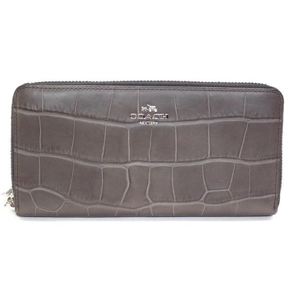 COACH コーチ 長財布 クロコ型押し レザー ミンク 52424 /【Buyee