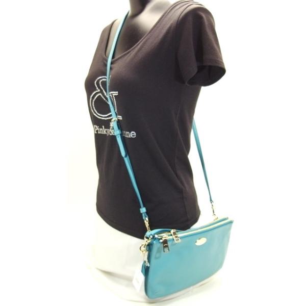 COACH コーチ 2way ポシェット クラッチバッグ ペブルドレザー