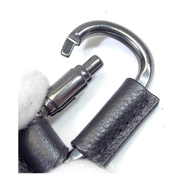 COACH コーチ キーリング レザー カラビナ キーフォブ ブラック 63966