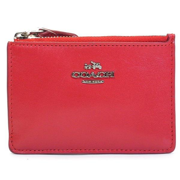 COACH エンボスロゴ レッドポーチ COACH コーチ コインケース シグネチャー ラウンド 丸型 円型