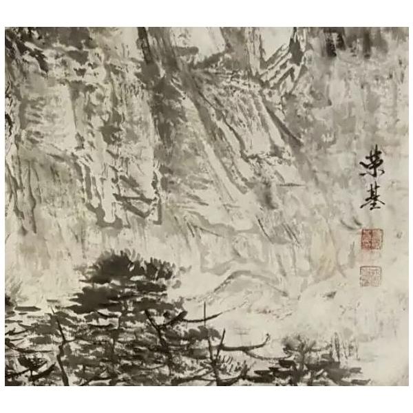中国の山水画 「蜀山雨過」水墨画 絵画 肉筆画真跡保証あります BY10864