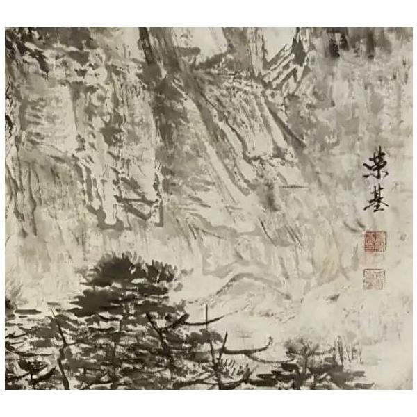 中国の山水画 「蜀山雨過」水墨画 絵画 肉筆画真跡保証あります