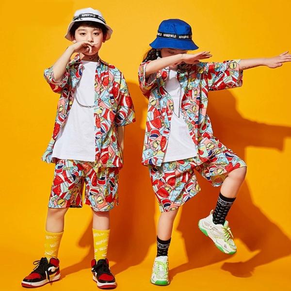 キッズ ダンス衣装 セットアップ ヒップホップ HIPHOP 子供服 シャツ パンツ 半袖 チアガール 男の子 女の子 ジャズダンス 練習着 ステージ 衣装 発表会 /【Buyee】 Buyee Japanese Proxy Service Buy from Japan!