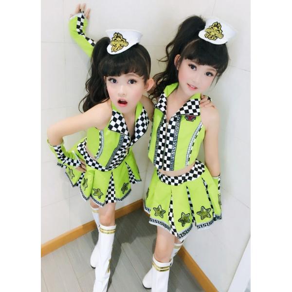 チア ダンス衣装 キッズ ダンス 衣装 ダンス衣装 セットアップ
