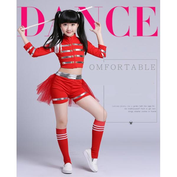 ダンス衣装 子供 女の子 ジャズダンス 衣装 セットアップ チア