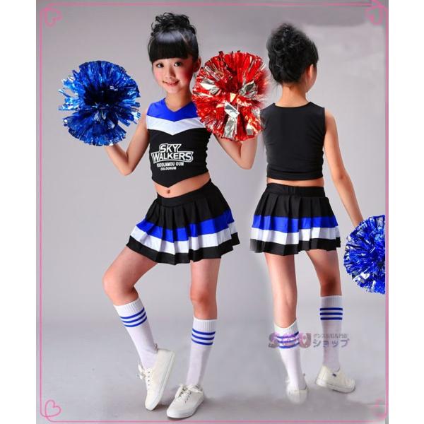 チアガール衣装子供女の子チアコスプレ衣装ダンス衣装入学式