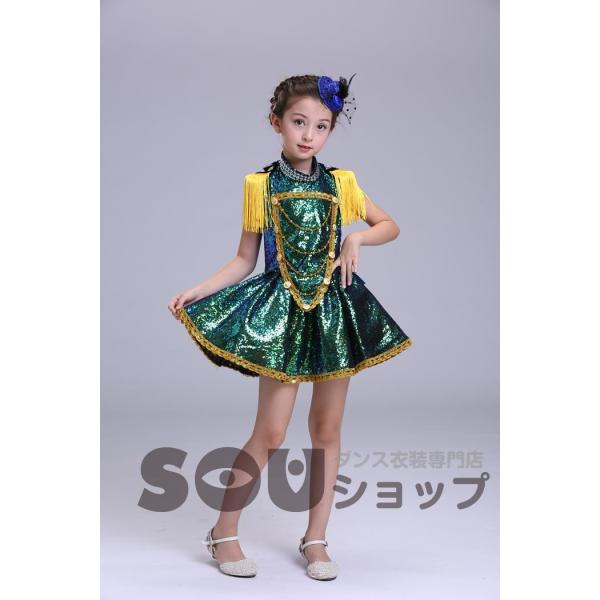 スパンコール ダンス衣装 ワンピース ラテンダンス衣装 ドレス