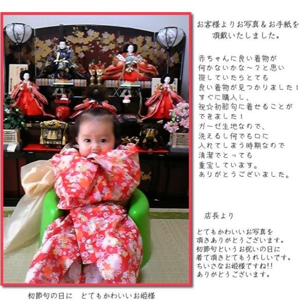 初節句着物・衣装】【ひな祭り着物】【ひなまつり着物】ガーゼ