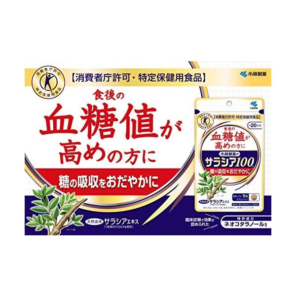 定番小林製薬のサラシア100 食後の血糖値が高めの方に(特定保健用食品