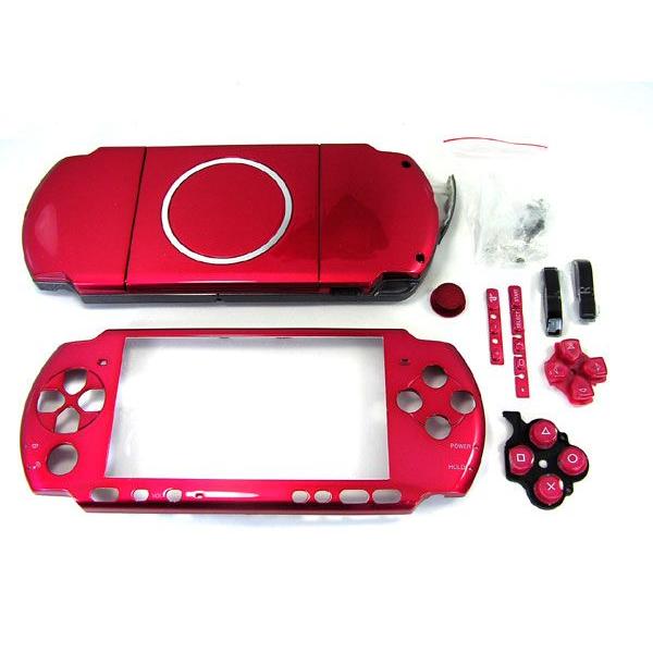 PSP-3000対応外装シェルケース・フェイスプレートセット レッド /【Buyee】