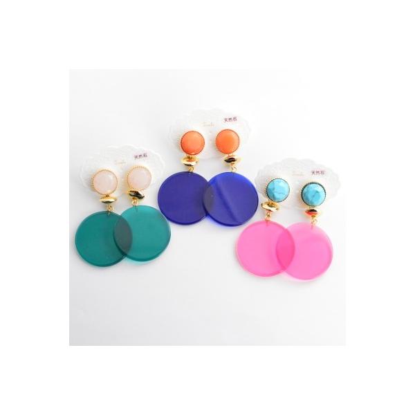Zoule/ゾーラ color acrylic ピアス pta-2364 大ぶりピアス