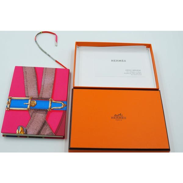 ☆HERMES（エルメス）/フューシャメモ帳/箱付き/シルクノート