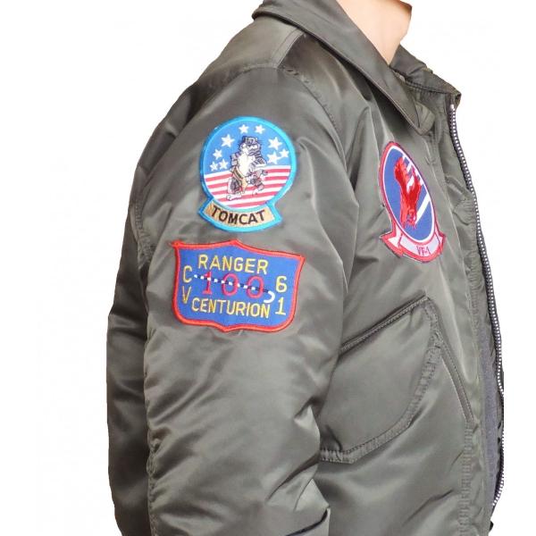 希少HOUSTON U.S. Marine Corpsトムキャット刺繍MA-1 希少HOUSTON U.S.